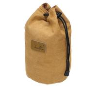 PATIKIL Pochette Souple, Taille M, Étui de Protection Antichoc avec Cordon de Serrage en Flanelle Compatible avec Les Objectifs d'Appareil Photo Nikon, Couleur Kaki (Ronde)