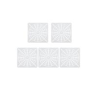 PATIKIL- Pochoir Mandala carré 16 segments pour peinture, 5pcs, 90x90mm Blanc