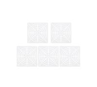 PATIKIL- Pochoir Mandala carré 8 segments pour peinture, 5pcs, 90x90mm Blanc