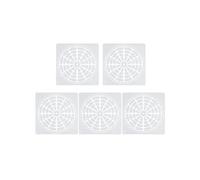 PATIKIL- Pochoir Mandala carré à 12 segments pour la peinture, paquet de 5, 130x130mm Blanc
