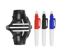 PATIKIL Pochoir Marqueur de Balle de Golf 360 Degrés Outil de Marquage d'Alignement de Balle de Golf à Triple Piste, Marqueur de Dessin de Ligne avec Marqueurs pour Hommes Femmes, Noir