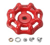 PATIKIL Poignée de Robinet Extérieur, Trou de Tige Carrée de 5x5mm, Poignée de Robinet en Acier Moulé, Remplacement de Poignée de Robinet d'Eau avec Vis et Entretoise, Rouge