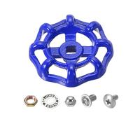 PATIKIL Poignée de Robinet Extérieur, Trou de Tige Carrée de 7x7mm, Poignée de Robinet en Fonte d'Acier, Remplacement de Poignée de Robinet d'Eau avec Vis et Entretoise, Bleu