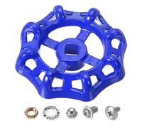 PATIKIL Poignée de Robinet Extérieur, Trou de Tige Carrée de 8x8mm, Poignée de Robinet en Fonte d'Acier, Remplacement de Poignée de Robinet d'Eau avec Vis et Entretoise, Bleu