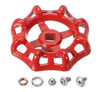 PATIKIL Poignée de Robinet Extérieur, Trou de Tige Carrée de 9x9mm, Poignée de Robinet en Fonte d'Acier, Remplacement de Poignée de Robinet d'Eau avec Vis et Entretoise, Rouge