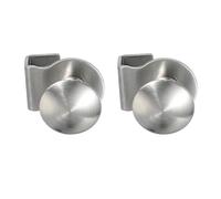 PATIKIL Poignée De Tirage Pour Porte En Verre 1-1/8", Acier Inoxydable 2Pcs Attaches De Porte Sans Perçage Poignées Boutons Avec Vis Pour Armoire 5-8mm Tiroir Vitrine Présentation, Argent