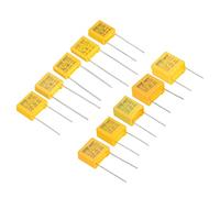 PATIKIL Polypropylène Sécurité Condensateurs, 1 Ensemble/100 Pcs 0.001/0.01/0.022/0.047/0.1/0.22/0.33/0.47/0.68/1uF AC 310V 15mm Électrode Espacement Condensateur Assortiment Kit