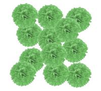 PATIKIL Pompons en Papier Soie 10cm x 10cm, Kit de 12 Boules Fleurs à Suspendre pour Décoration Fête Mariage Enterrement de Vie de Célibataire Anniversaire Baptême Baby Shower, Vert