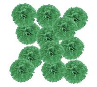 PATIKIL Pompons en Papier Soie 15cm x 15cm, Kit de 12 Boules Fleurs à Suspendre pour Décoration Fête Mariage Enterrement de Vie de Célibataire Anniversaire Baptême Baby Shower, Vert Foncé