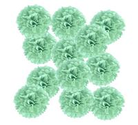 PATIKIL Pompons en Papier Soie 15cm x 15cm, Kit de 12 Boules Fleurs à Suspendre pour Décoration Fête Mariage Enterrement de Vie de Célibataire Anniversaire Baptême Baby Shower, Vert Clair