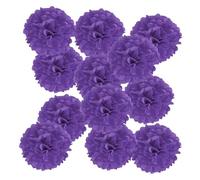 PATIKIL Pompons en Papier Soie 20cm x 20cm, Kit de 12 Boules Fleurs à Suspendre pour Décoration Fête Mariage Enterrement de Vie Célibataire Anniversaire Baptême Baby Shower, Violet Foncé
