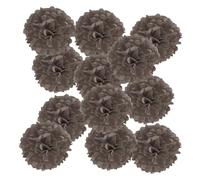 PATIKIL Pompons en Papier Soie 25cm x 25cm, Kit de 12 Boules Fleurs à Suspendre pour Décoration Fête Mariage Enterrement de Vie de Célibataire Anniversaire Baptême Baby Shower, Marron Café