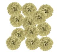 PATIKIL Pompons en Papier Soie 25cm x 25cm, Kit de 12 Boules Fleurs à Suspendre pour Décoration Fête Mariage Enterrement de Vie de Célibataire Anniversaire Baptême Baby Shower, Doré