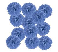PATIKIL Pompons en Papier Soie 25cm x 25cm, Kit de 12 Boules Fleurs à Suspendre pour Décoration Fête Mariage Enterrement de Vie de Célibataire Anniversaire Baptême Baby Shower, Bleu Marine