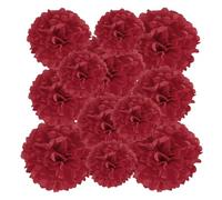 PATIKIL Pompons en Papier Soie Rouge Foncé, Kit de 12 Boules Fleurs à Suspendre pour Décoration Fête Mariage Enterrement de Vie de Célibataire Anniversaire Baptême Baby Shower, 3 Taille
