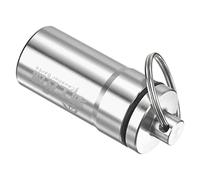 PATIKIL Portable Fléchettes Accessoires Stockage Boîte, Aluminium Fléchettes Souples Cas de Stockage Titulaire avec Porte-clefs pour Fléchettes Vol Protecteurs,Joints Toriques, Ton Argent