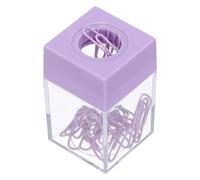 PATIKIL Porte-aimants pour trombones, grand organisateur de trombones avec couvercle magnétique pour fournitures de bureau, bureau, salle de classe, maison, violet