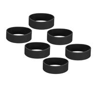 PATIKIL Porte-Anneaux Élastiques Pour Gobelets De Sublimation 6Pcs De Silicone Résistant À La Chaleur Pour Envelopper Le Papier De Sublimation Autour De Gobelets De 20 Oz Noir