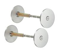 PATIKIL Porte Bouton Trou Couvercle Plaque, 2 Paquet 1 9/16" Dia. Pêne Dormant Couvercle Plaque Porte Trou Remplissage Plaque pour 1 1/32" à 1 3/8" Trous, Brossé Satiné Nickel