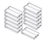 PATIKIL Porte-Cartes, 10pcs 2 pouces Acrylique pour Table, Porte-Panneau pour Table, Porte-Numéros pour Nom, Support pour Carte pour Photo, Affichage Menu, Ornementations, Transparent