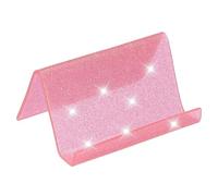 PATIKIL Porte-Cartes De Visite Pour Bureau, Porte-Cartes De Visite En Acrylique Support Brillant Organisateur Présentation De Cartes Pour Bureau Exposition, Rose