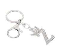PATIKIL Porte-Clés de Lettre Initiale, Pendentif de Lettre Z Design Couronne Avec Des Diamants en Cristal, Pendentifs D'Alphabet Décoratifs pour Sac À Dos, Artisanat Diy, Ton Argent