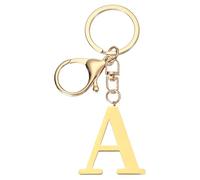 PATIKIL Porte-Clés de Lettre Initiale Porte-Clef Femme Alphabet Doré