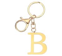 PATIKIL Porte-Clés de Lettre Initiale, Porte-Clef Femme Alphabet Pendentif Initiale en Métal pour Cadeau Clés Sac à Main Sac à Dos Téléphone Portefeuille, Doré (B)
