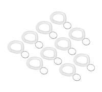 PATIKIL Porte-Clés En Spirale Pour Poignet, Lot De 20 Bracelets Extensibles En Plastique Pour Activités Sportives En Extérieur, Salle De Sport, Piscine, Sauna, Transparent Blanc