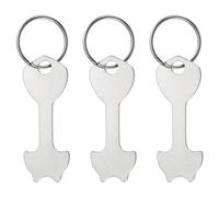 PATIKIL Porte-Clés Jeton de Caddie, Lot de 3, en Acier Inoxydable de 2,4 Pouces pour Déverrouiller les Chariots de Courses, Couleur Argentée