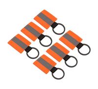 PATIKIL Porte-Clés Réfléchissants, Lot de 6 Tirettes de Fermeture Éclair Réfléchissantes en Nylon pour Une Grande Visibilité, Idéales pour Les Sacs à Dos, Les Pendentifs, Orange