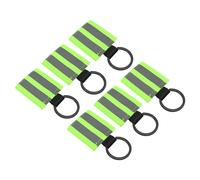 PATIKIL Porte-Clés Réfléchissants, Lot de 6 Tirettes de Fermeture Éclair Réfléchissantes en Nylon pour Une Visibilité Nocturne, pour Sac à Dos, Pendentif, Couleur Verte Fluorescente