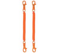 PATIKIL Porte-Clés Rétractable Ressorts, 2 Paquets Porte-Clés Anti-Perte Chaîne Porte-Clés Lanière Cordon avec Fermoir Mousqueton Métal Porte-Clés 20cm pour Clés Portefeuille, Orange