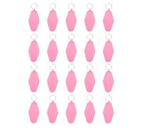 PATIKIL Porte-Clés Vintage pour Motel Lot de 20 Porte-Clés Vierges en Forme de Losange Rétro pour Bricolage Ornements Sac à Dos Étiquettes de Bagages Rose