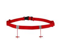 PATIKIL Porte-Dossard de Triathlon, Ceinture de Course Élastique pour Marathon avec 6 Boucles pour Gels Énergétiques, pour Courses de Marathon et Cyclisme, Rouge