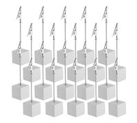 PATIKIL Porte Écriteau De Table 20Pcs Support Avec Pince À Ressort Porte Numéro De Table En Bois Pour Photos Notes Cartes Blanc