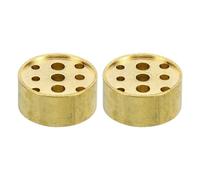 PATIKIL Porte-Encens, 2 Pièces, Support de Bâton de Brûleur de Cône D'Encens en Laiton avec Base de Support D'Encens À 9 Trous pour Salle de Spa de Yoga, 0,8" Diamètre Et 0,4" Hauteur