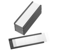 PATIKIL Porte-Étiquette Magnétique 3" x 1" Avec Inserts En Papier, 10 Pcs Canal C Porte-Étiquettes Pour Armoires Étagères Panneaux De Données Pour Racks Tableaux Blancs Boîtes À Outils