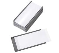 PATIKIL Porte-Étiquette Magnétique 4" x 2" Avec Inserts En Papier, 10 Pièces Étiquettes Magnétiques En C Pour Armoires Classement Étagères Panneaux Pour Racks Boîtes À Outils