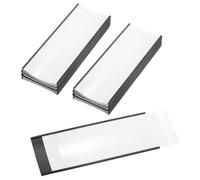 PATIKIL Porte-Étiquette Magnétique 8" x 3" Avec Inserts En Papier, 25 Pcs Canal C Porte-Étiquettes Pour Armoires Étagères Panneaux D'Information Pour Racks Boîtes À Outils