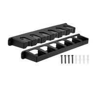 PATIKIL Porte-Queues de Billard, 1 Paire Support Mural en Plastique pour Queues de Billard, Pouvant Contenir 6 Queues Accessoire de Billard, Noir
