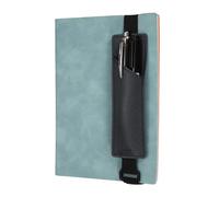PATIKIL Porte-Stylo À Bande Élastique Étui À Stylo en Cuir PU Noir | Avec Bande Élastique Ajustable Pour Fournitures De Bureau Carnet Agenda Journal Stylo À Bille Crayons Tactile