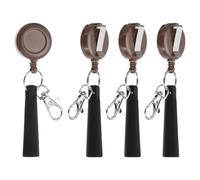 PATIKIL Porte-Stylo Rétractable, 4 Pcs Porte-Stylo Élastique en Silicone pour Crayon à Tirer Porte-Crayon pour Marquage de Charpentier et de Maçonnerie, Marron