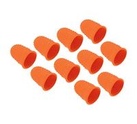 PATIKIL Protège Doigt Silicone pour Doigt Embouts de Doigts en Caoutchouc, 20 Pcs Protège-Doigts pour Le Pouce, Les Coussins de Protection, Le Comptage, la Couture, Orange XS Taille
