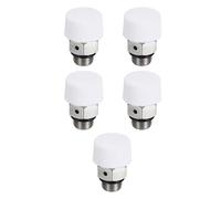 PATIKIL Purgeur D'air Manuel Pour Radiateur Filetage Mâle 1/8" BSP, 5 Pièces Purgeur En Laiton Nickelé Sans Clé Pour Radiateur, Blanc Argenté