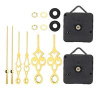 PATIKIL Quartz Horloge Mouvement Mécanisme, 2 Ensemble Horloge Remplacement Pièces 1/2" Mouvement Total Arbre Longueur pour 2-3mm Horloge Cadran Épaisseur Doré