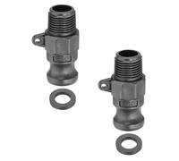 PATIKIL Raccord Aluminium Cam Et Groove 0,5", 2 Pcs Part-F Bouchon Poussière Adaptateur Mâle Filetage Femelle NPT Raccord À Verrouillage Rapide Couplage, Noir