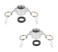 PATIKIL Raccord Aluminium Came Et Rainure 0.75", 2 Pcs Part-DC Bouchon Anti-Poussiere Adaptateur Male Filetage Femelle NPT Raccord A Came Coupleur A Deconnexion, Argent