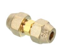 PATIKIL Raccord de Jonction D'Extension de Tuyau, 2 Pièces - Adaptateur de Couplage de Tuyau en Cuivre Sans Soudure avec Écrous à Bride pour Tuyau en Cuivre de Diamètre 1/4" (6,35 Mm)