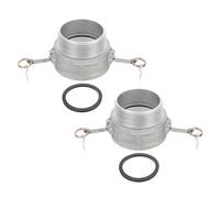 PATIKIL Raccord en Aluminium À Came Et Rainure 4", 2 Pièces Part-B Bouchon Anti-Poussière Adaptateur Mâle Filetage Femelle NPT Raccord À Came Coupleur De Déconnexion Rapide, Argent